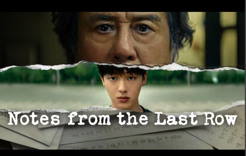 Notes from the Last Row K-Drama guide cover image showing an empty classroom back row at dusk